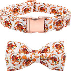 Dog Collar - Thanksgiving Turkey Pet Collar Bowtie Gift Puppy Cute Bow Collar by BoboRainbow