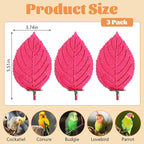 3 Pcs Bird Perch Resin Bird Beak Grinding Stone Leaf Shape Perch Stand Foot - Image 3