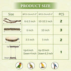 8pcs Natural Bird Perches for Cage, 5.9“ Small Wood Bird Perch for - Image 7