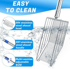 Chicken Poop Scooper, 304 Stainless Steel Shovel Head, 4-in-1 Chicken Litter - Image 3