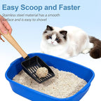 Cat Litter Scoop, Metal Litter Scoop, Heavy Duty Metal Cat Scooper - Image 2
