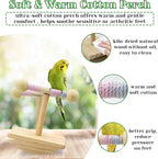 Natural Wood Bird Perch Stand Training, Intelligence Puzzle Enrichment Toys - Image 3