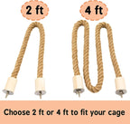 Bird Rope Perch for Parrots, Bendable Natural Jute Boing - Image 5