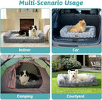 Faux Fur Orthopedic Dog Bed, Extra Large Dog Bed, Supportive Foam Pet Sofa - Image 7