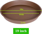 4 Pack of 18 19 inch Plant Saucer Drip Tray, Heavy Duty Large Deep Plant Saucers - Image 3
