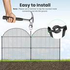 10Pcs No Dig Garden Fence, 40in/24ft Rustproof Metal Dog Fence Outdoor - Image 5