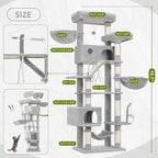 Cat Tree for Large Cats, 78.7" Tall Cat Tower for Indoor Cats Multiple Cats - Image 7