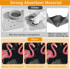 Pet Feeding Mat, Non-Slip Water Bowl Placemat, Pet Supplies 16" x 24" - Image 3