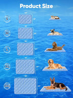 Rywell Dog Cooling Mat 2.0, Ocean Blue, Long-Lasting Cool - Image 7