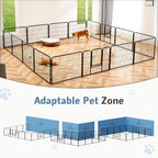 DUMOS Dog Playpen Indoor, Metal 24 Inch 16 Panels Foldable Pet Fence - Image 6