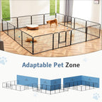 DUMOS Dog Playpen Indoor, Metal 32 Inch 16 Panels Foldable Pet Fence - Image 6