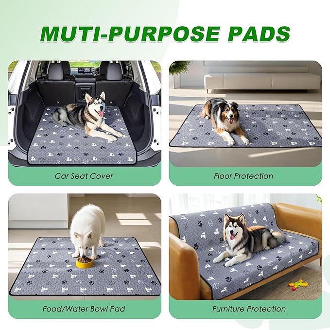 Washable Pee Pads for Dogs, 4 Pack Absorbent Reusable Training Dog Pads Pet - Image 5