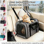 Cat Travel Carrier .Foldable Dog Carrier Bag, Soft Sided cat Carrier up to 20 - Image 6