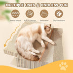 Cat Scratch Pad with Catnip, 3 Packs Corrugated Cardboards Cat Scratcher Pads - Image 4