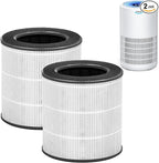 Tailulu 2 Packs D09 Air Purifier Replacement Filter, 3-in-1 True H13 True HEPA by Tailulu