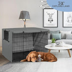 Explore Land Dog Crate Cover Heavy Duty Polyester Pet Kennel Sunshade Universal - Image 5