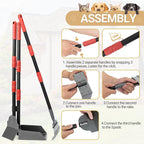 Heeyoo Dog Pooper Scooper, Dog Poop Tray and Rake Set, Pet Waste Removal Scoop - Image 4