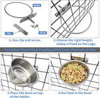 Tfwadmx 6 Pcs Bird Feeding Dish Cups Parrot Food Bowl Clamp Holder Coop Cup - Image 4