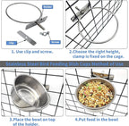 Tfwadmx Bird Feeding Dish Cups Parrot Food Bowl Clamp Holder Coop Cup, Bird - Image 5