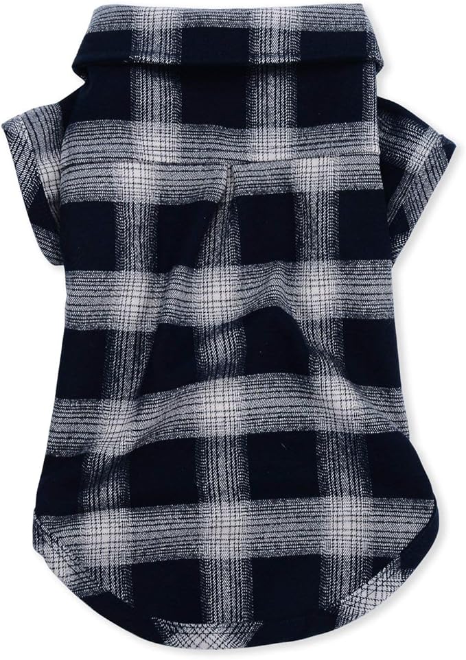 Koneseve Dog Shirt, Pet Plaid Polo Clothes Shirt T-Shirt, Sweater Bottoming - Image 2