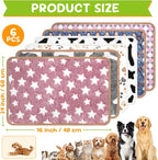 6 Pcs Dog Blanket Super Soft Pet Puppy Blankets Calming Blanket - Image 2