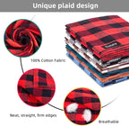 Christmas Dog Bandana Small-Red Black Dog Scarf Buffalo Plaid Printing - Image 3