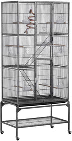 Yaheetech 69-Inch Extra Large Wrought Iron 3 Levels Ferret Chinchilla Sugar by Yaheetech