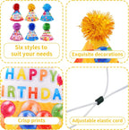6pcs/Pack Mini Dog Happy Birthday Hats Party Hats - Image 3