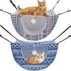 Unittype 2 Pieces Cat Cage Hammock Hanging Pet Bed Double Layer Soft Plush by Unittype