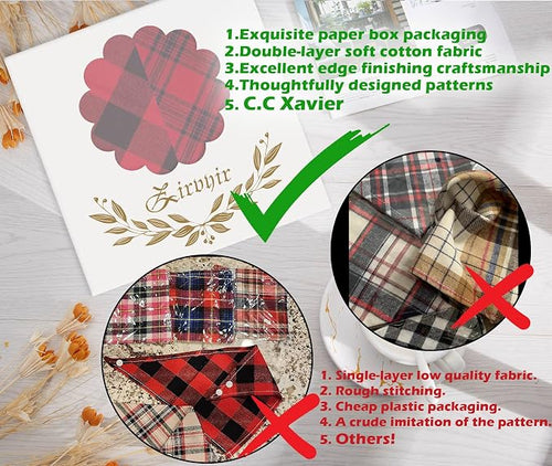 5PCS Dog Bandanas with Button - Image 2