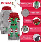 Dog Cat Ugly Christmas Sweater Boy Girl Xmas Pet Clothes Holiday Puppy Costume - Image 3
