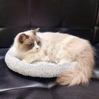 Enjoying Plush Cat Bed Mat, 15.75" Round, Self Warming Dog Bed - Image 6