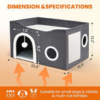 Indoor Heated Cat House, Adjustable Temperature Cat Heating Bed - Image 2
