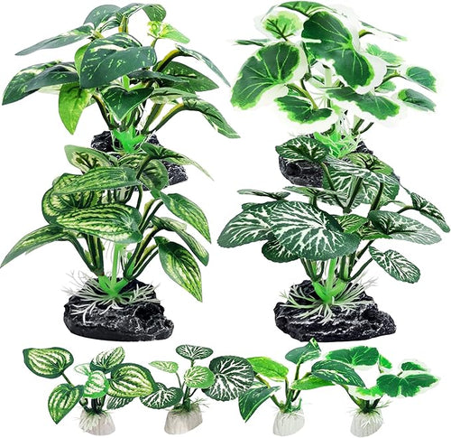 8PCS Betta Fish Tank Decorations Aquarium Decorations Artificial Plastic Plants by Vtapliea