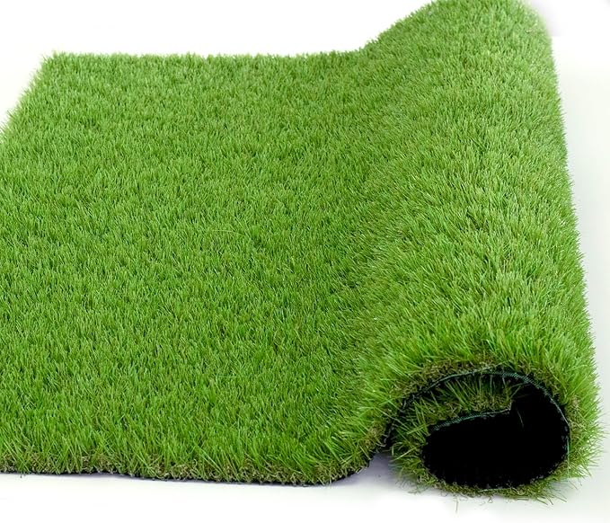 Artificial Grass Rug Outdoor Indoor 6FTX33FT Fake Grass Carpet Green Synthetic - Image 3