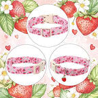 Strawberry Bow Dog Collar for Giant Large Dogs - Image 7