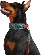 PET ARTIST Upgrade Padded Leather Dog Collar, 2 inch Wide Genuine Leather Dog - Image 7