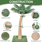 40'' Tall Cat Scratching Post Cat Tree, Curved Design Cat Scratcher Post - Image 2