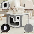 Cat Houses for Indoor Cats, Covered Cave Bed - Image 2
