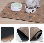Pet Cat Dog Food Non Slip Mat for Water Bowl, Quick Dry Absorbent Feeding Mat - Image 4