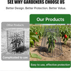 4 Pcs 11.6"×11.6" Plant Protectors from Animals, Sturdy Metal Plant Cages - Image 5