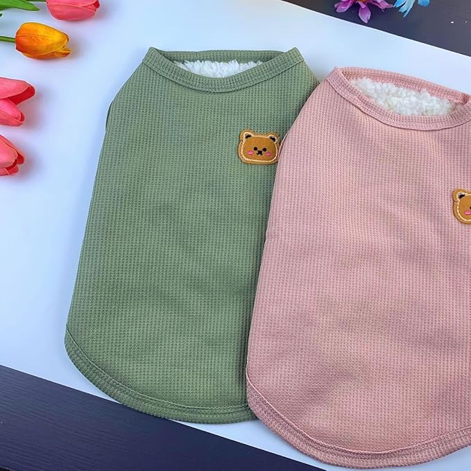 Pet-Clothes Fleece Cotton Dog Shirt Warm Soft Breathable Stretchy Tee - Image 3