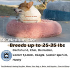 Calming Dog Bed for Medium Dogs Washable Donut 30 inches Anti-Slip Pet Bed - Image 2