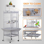 SUPER DEAL PRO 61-inch 2in1 Large Bird Cage - Image 3