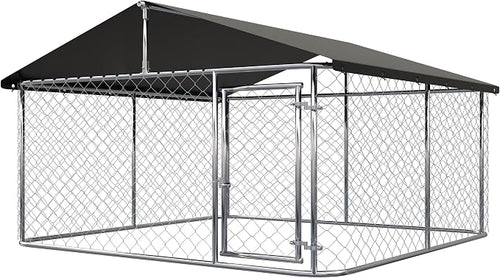 78"x 78" Outdoor Dog Enclosure Heavy Duty Dog Kennel House Mesh Dog Big Cage by Petony