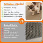 Extra Large Cat Litter Mat, 30x22 Inches Honeycomb Double Layer Cat Litter - Image 3
