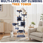 Sweetcrispy 71 inch Cat Tree Tower, Large Multi Level Cat Climbing Tower - Image 4