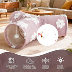 Tempcore Flannel Pet Cat Tunnel Tube Cat Toys 3 Way Collapsible, Cat Tunnels - Image 7