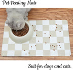 Ralxion Checkered Dog Feeding Mat, Absorbent Mats - Image 4
