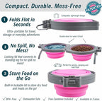 Loving Pets - Bella Roma Double Diner Portable Travel Dog Bowls Collapsible - Image 2